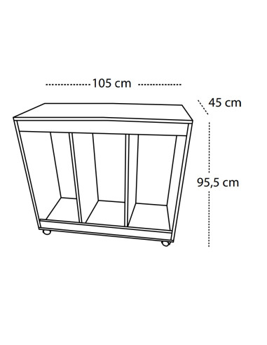 Cubetero doble acceso 3 columna