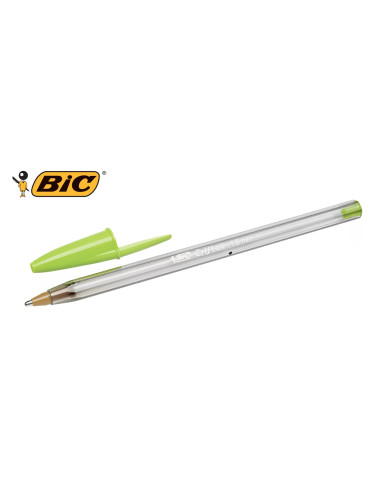 BOLIGRAFO BIC CRISTAL FUN VERDE LIMA