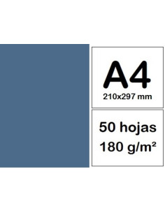 CARTULINAS A4 50 h AZUL MARINO