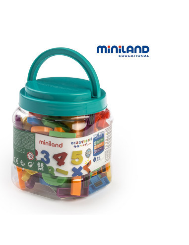 NÚMEROS MAGNÉTICOS JUMBO 68 pzs MINILAND