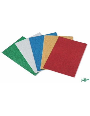 PACK 5 HOJAS GOMA EVA PURPURINA...