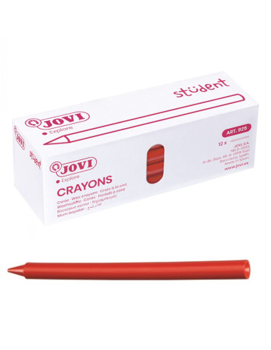 CERAS JOVI PLASTICOLOR ROJO 25 uds