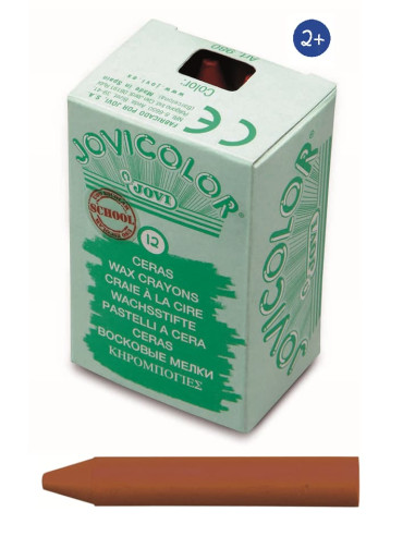 CERAS JOVICOLOR MARRÓN 12 ceras