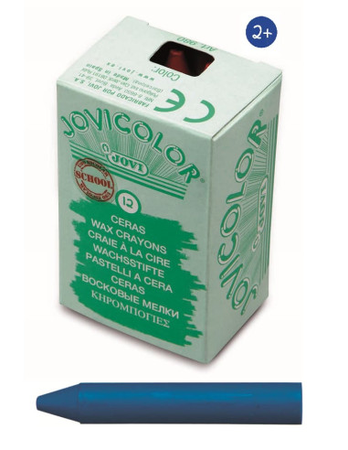 CERAS JOVICOLOR AZUL OSCURO 12 ceras