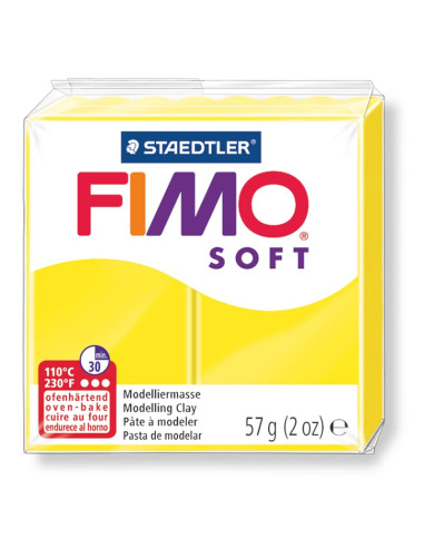 PASTA FIMO SOFT 8020 AMARILLO LIMÓN 57 g