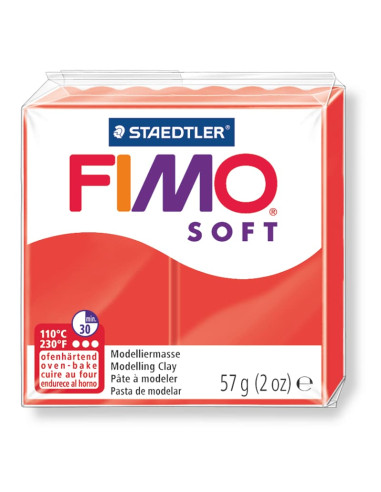 PASTA FIMO SOFT 8020 ROJO INDIAN 57 g