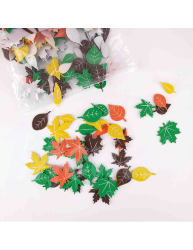 FORMAS GOMA EVA ADHESIVAS HOJAS 500 ud