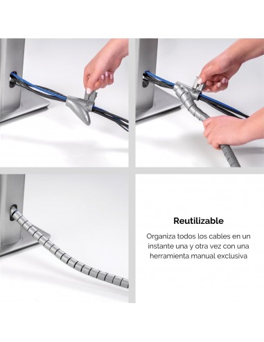 ORGANIZADOR CABLES FELLOWES PLATA