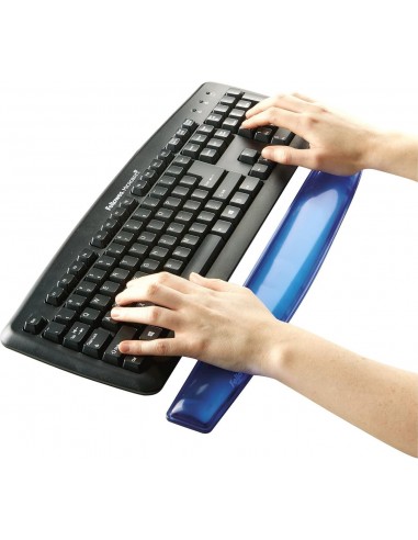 REPOSAMUÑECAS TECLADO FELLOWES GEL AZUL