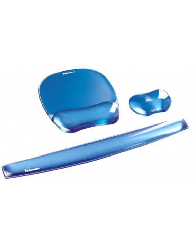 REPOSAMUÑECAS TECLADO FELLOWES GEL AZUL