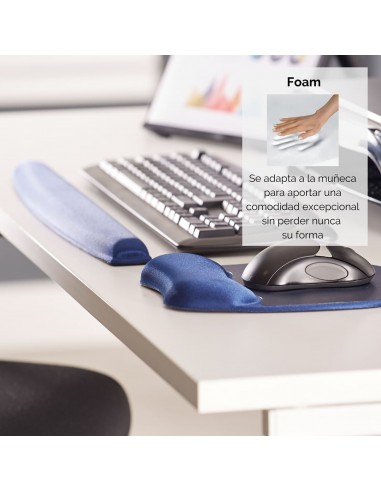 REPOSAMUÑECAS TECLADO FELLOWES FOAM AZUL