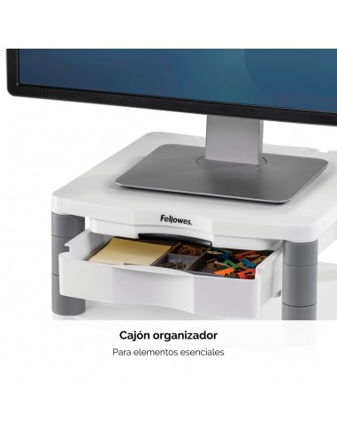 SOPORTE MONITOR FELLOWES PLUS PLATEADO