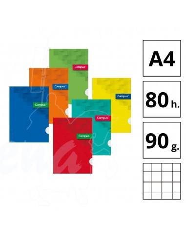 CUADERNO ESPIRAL A4 TAPA PLÁSTICO 80...