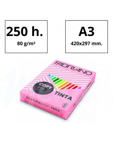 Papel A3 80 g 250 h. ROSA