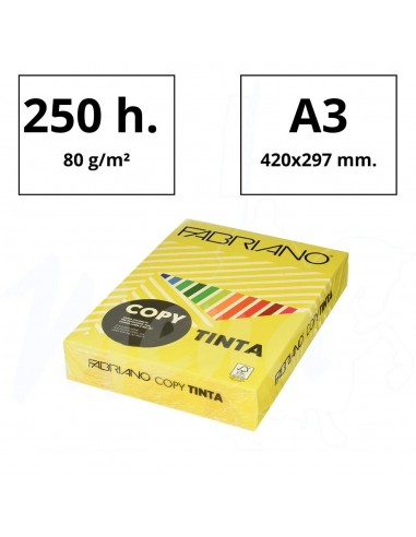 Papel A3 80 g 250 h. AMARILLO