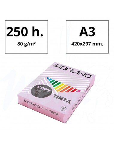Papel A3 80 g 250 h. LAVANDA