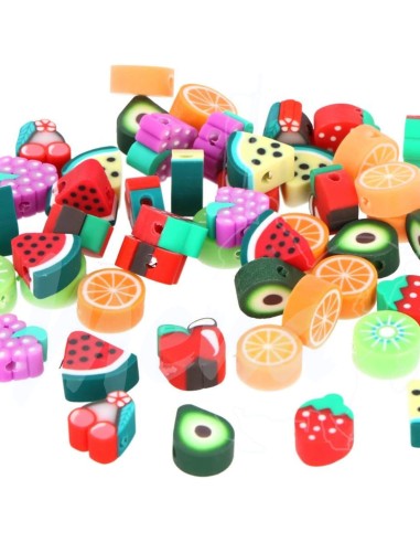 CUENTAS FRUTAS POLIMÉRICA 10 mm 50 Ud