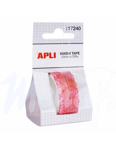 CINTA WASHI TAPE PÉTALOS APLI 20 mm x...