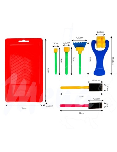 SET RODILLOS Y PINCELES BANDEJA