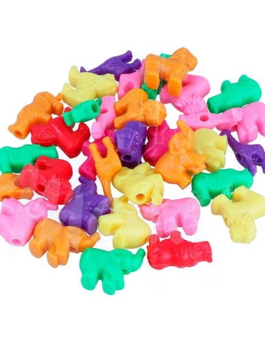 CUENTAS ANIMALES 21 mm SURTIDO 120 ud