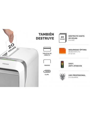 DESTRUCTORA FELLOWES LX221 BLANCA