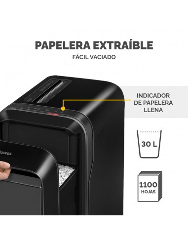 DESTRUCTORA FELLOWES LX221 NEGRA
