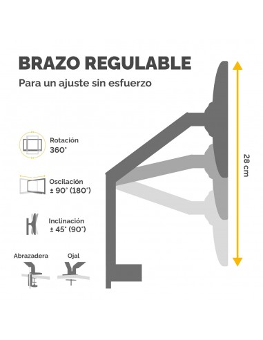 BRAZO MONITOR INDIVIDUAL FELLOWES...