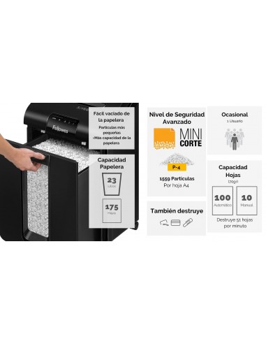 Destructora FELLOWES AUTOMAX 100M