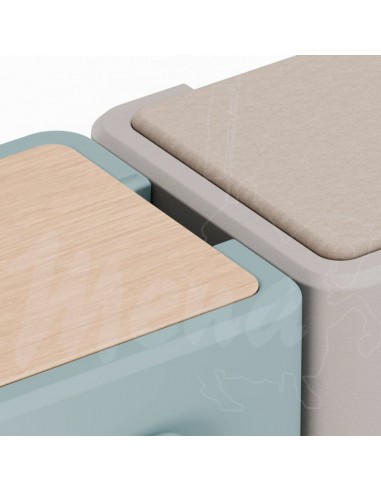 ASIENTO MODULAR PIE WARM GRAY