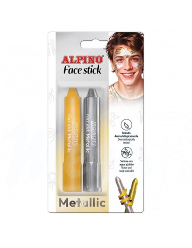 MAQUILLAJE FACE STICK ALPINO ORO Y PLATA