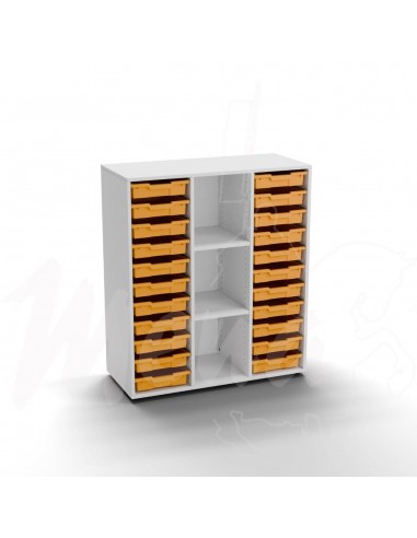 ARMARIO BLAIR CON 22 CUBETAS OCRE