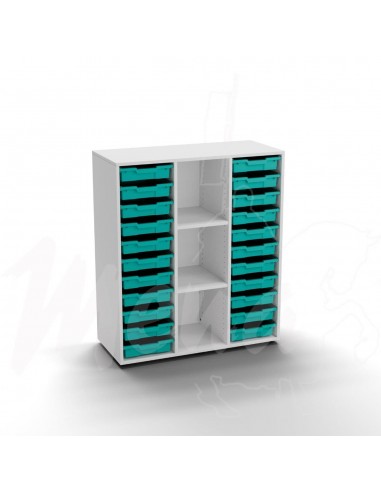 ARMARIO BLAIR CON 22 CUBETAS TURQUESAS