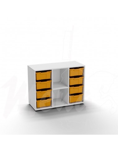 ARMARIO LUCY CON 8 CUBETAS OCRE