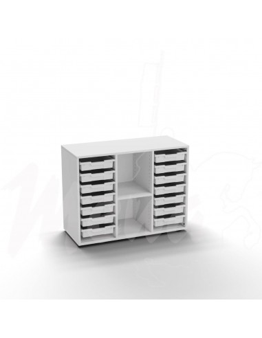 ARMARIO LUCY CON 14 CUBETAS BLANCAS