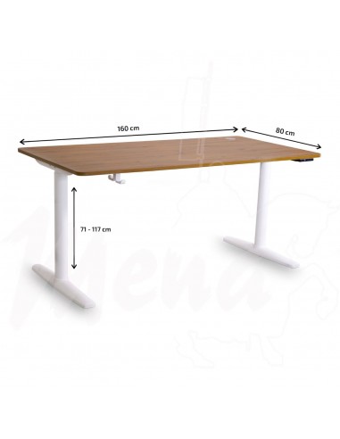 MESA ELEVABLE TONA 160 x 80 Roble-Blanca