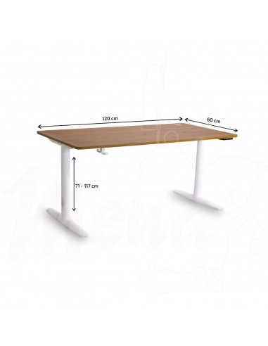 MESA ELEVABLE TONA 120 x 60 Roble-Blanca