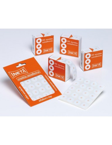 ARANDELAS ADHESIVAS BLANCAS caja 200 uds