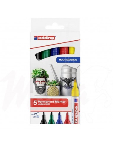 ROTULADOR EDDING 3000 5 COLORES BASICOS
