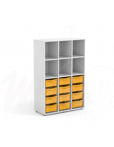 ARMARIO ALICE CON 12 CUBETAS OCRE