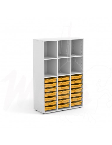 ARMARIO ALICE CON 21 CUBETAS OCRE