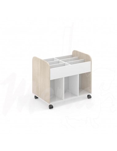 CARRO LIBRERÍA DAN MADERA