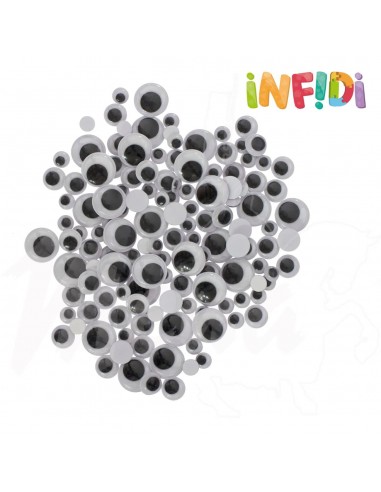 OJOS MOVILES ADHESIVOS 150 uds SURTIDOS