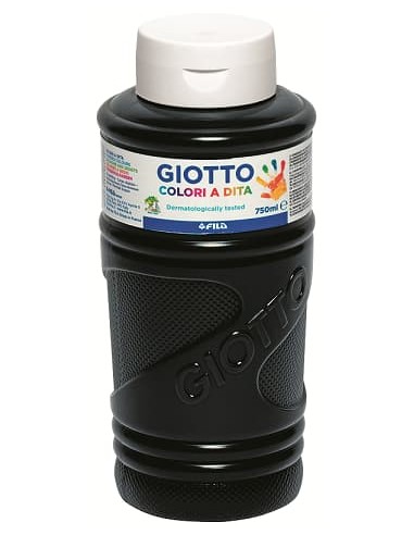 PINTURA DEDOS GIOTTO BE-BE NEGRO 750 ml.