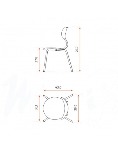 SILLA MIA CANTILEVER TALLA 4 NEGRO...