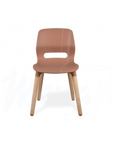 SILLA JUN WOOD LIGHT TERRACOTA