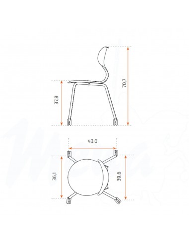 SILLA MIA CASTORS TALLA 4 NEGRO