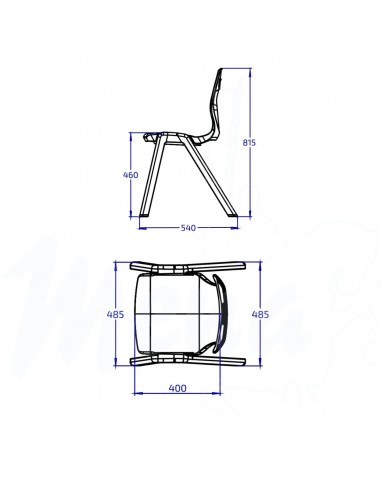 SILLA INA TALLA 6 AZUL CELESTE