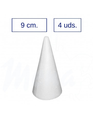 CONO POREXPAN 9 cm. 4 Uds.