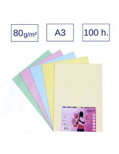 PAPEL A3 80 g 100 h PASTEL