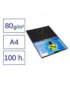 PAPEL A4 80 g. 100 h. NEGRO